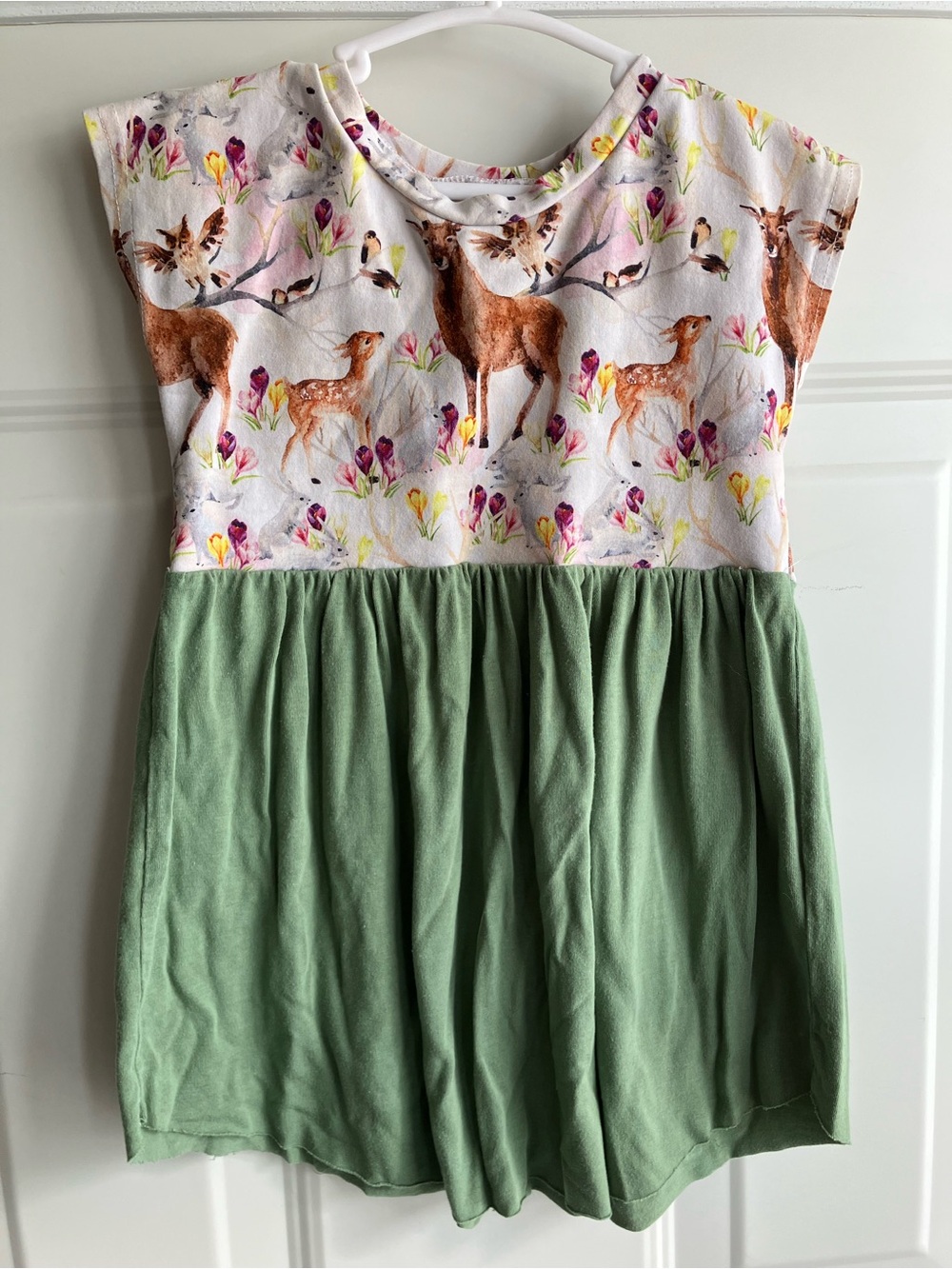 Vi & jax green pink spring woodland dress 2T 3T